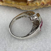 Natural Rubies Total 0.75ct each approx 2.5 by 2.5 by 2.5mm Natural Diamonds Total 0.12ct each about 1.2mm in Platinum PT900 Ring 5.84g US4.25 HK 9 - Huangs Jadeite and Jewelry Pte Ltd