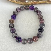 Good Grade Natural Blackcurrant Super 7 Beads Bracelet 22.74g 16cm 9.4mm 21 Beads - Huangs Jadeite and Jewelry Pte Ltd