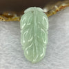 Type A Light Apple Green Jadeite Leaf signifies Over Night Success 一夜发财 9.80g 39.5 by 20.5 by 6.5mm - Huangs Jadeite and Jewelry Pte Ltd