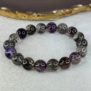 Very Good Grade Natural Transparent Dark Black Super 7 Beads Bracelet 非常好的等级天然透明深黑色超级七珠手链 39.27g 18cm 11.8mm 18 Beads - Huangs Jadeite and Jewelry Pte Ltd
