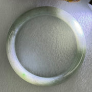 Type A Light Blueish Green Jadeite Bangle Internal Diameter 58.2mm 66.76g 14.3 by 8.9mm (Slight Internal Lines) - Huangs Jadeite and Jewelry Pte Ltd