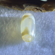 Natural Powerful Tibetan Old Oily Agate Tiger Tooth Daluo Dzi Bead Heavenly Master (Tian Zhu) 虎呀天诛 2.91g 20.1 by 10.2mm - Huangs Jadeite and Jewelry Pte Ltd