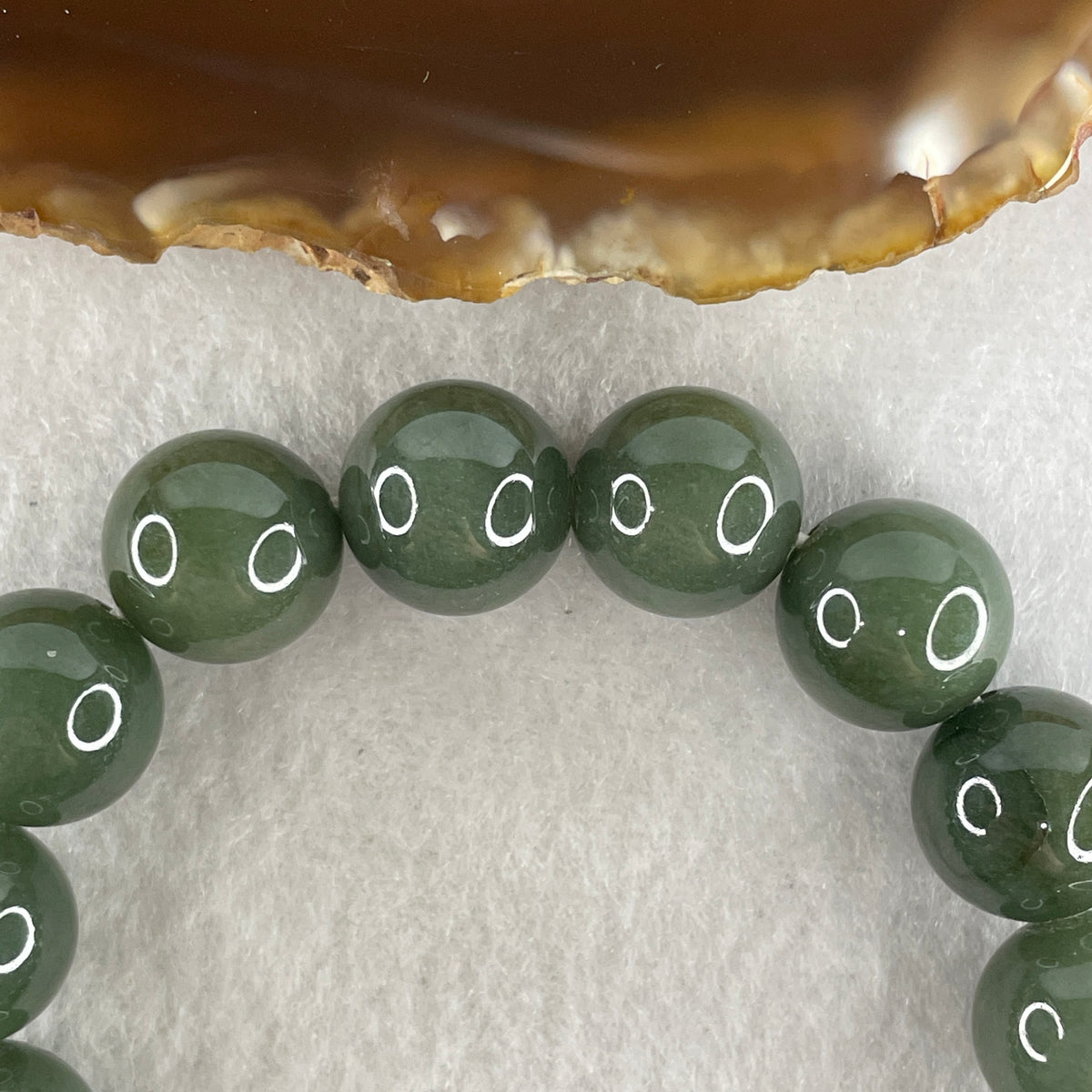 Natural Type A Blueish Green Jadeite Beads Bracelet | (65.07g | 17.0cm | 13.5mm x 16 Beads | Throat & Heart Chakra Synergy, Strategic Wisdom & Feng Shui Prosperity Anchor)