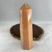 Natural Orange Calcite Quartz Tower Display 244.10g 136.0 by 39.6 by 29.7mm - Huangs Jadeite and Jewelry Pte Ltd