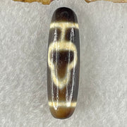 Natural Powerful Tibetan Old Oily Agate Double Bodhi Tree Bead Heavenly Master (Tian Zhu) 7.18g 37.7 by 11.3mm - Huangs Jadeite and Jewelry Pte Ltd