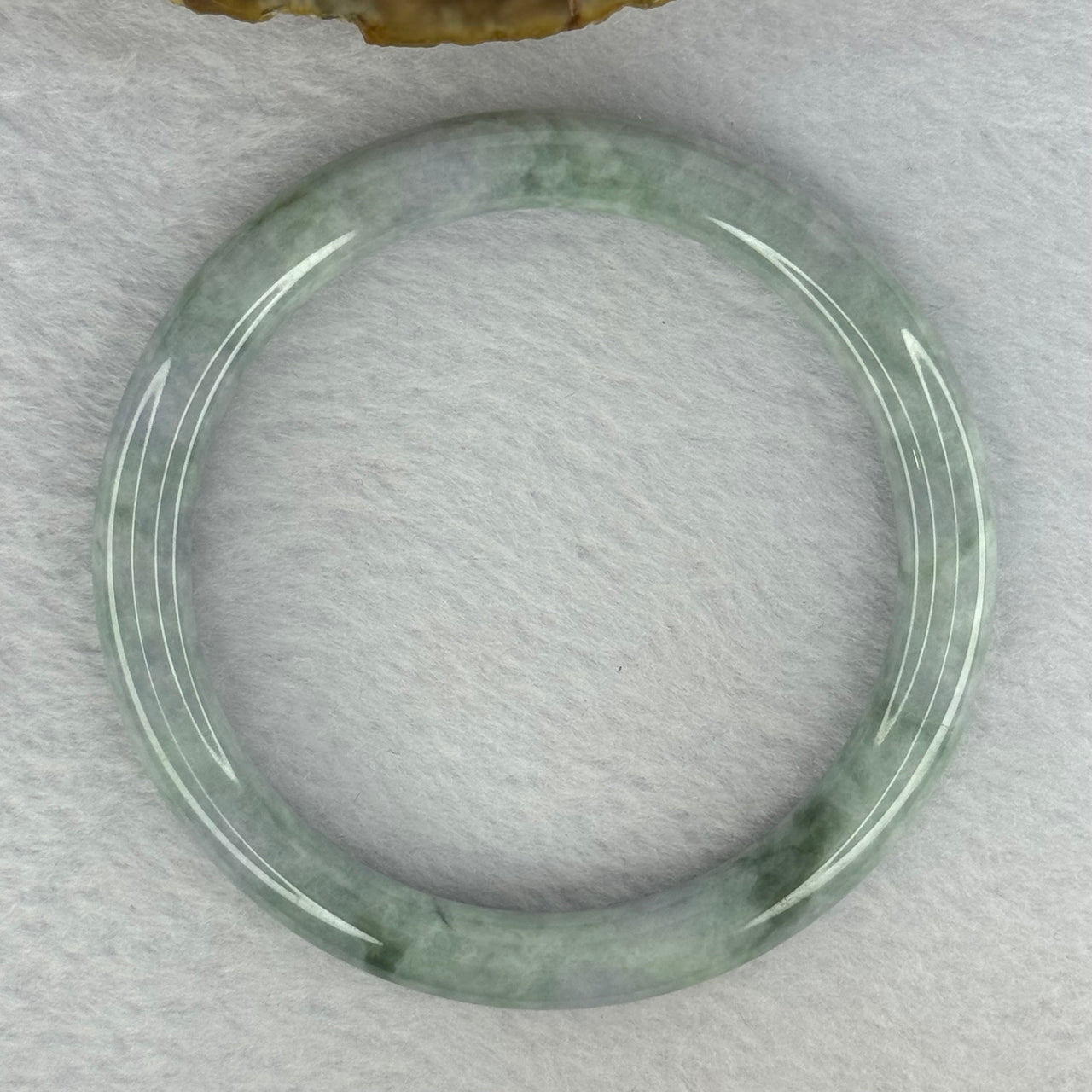 Type A Deep Lavender and Green Piao Hua Jadeite Bangle 31.99g Internal Diameter 57.0mm 8.0 by 8.0mm (Slight Internal Line) - Huangs Jadeite and Jewelry Pte Ltd