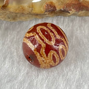 Natural Powerful Tibetan Old Oily Agate 7 Eyes Dzi Bead Heavenly Master (Tian Zhu) 七眼天诛 1.36g 10.0 by 10.2mm - Huangs Jadeite and Jewelry Pte Ltd