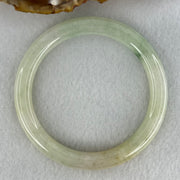 Type A Light Green with Yellow and Blueish Green Patches Jadeite Bangle Internal Diameter 52.0mm 32.14g 7.9 by 8.0mm (Slight Internal Lines) - Huangs Jadeite and Jewelry Pte Ltd