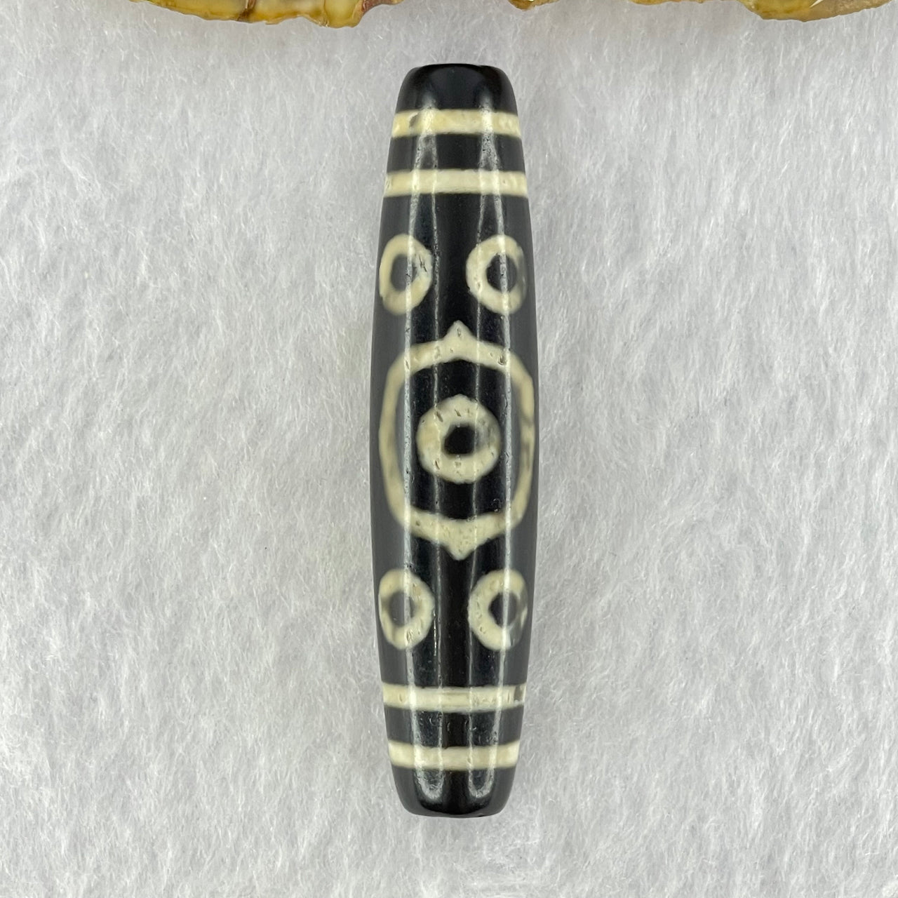 Natural Powerful Tibetan Old Oily Agate 11 Eyes Dzi Bead Heavenly Master (Tian Zhu) 十一眼天诛 15.50g 58.1 by 13.2mm - Huangs Jadeite and Jewelry Pte Ltd