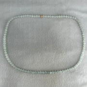 Type A White to Faint Blue Jadeite Beads Necklace 60.72g 66cm 7.1mm 98 Beads - Huangs Jadeite and Jewelry Pte Ltd