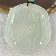 Type A Light Green to white Jadeite Guan Yin Pendent 32.29g 57.8 by 52.6 by 6.6mm - Huangs Jadeite and Jewelry Pte Ltd