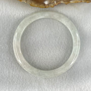 Type A Light Blueish Green Jadeite Bangle 33.37g  Internal Diameter 53.6mm 8.5 by 7.5mm (Very Slight External Rough and Very Slight Internal Line) - Huangs Jadeite and Jewelry Pte Ltd
