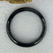 Type A Highly Translucent Black Grey Wuji Jadeite Baby Bangle 13.48g Internal Diameter 36.4mm 7.8 by 5.2mm (Very Slight External Rough) - Huangs Jadeite and Jewelry Pte Ltd