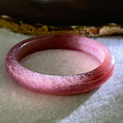 Strawberry Quartz Bangle 草莓水晶手链 41.04g Internal Diameter 58.7mm 12.0 by 8.2mm - Huangs Jadeite and Jewelry Pte Ltd