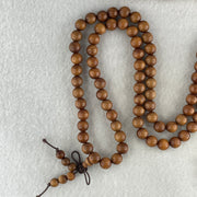 Certified Natural Sandalwood Beads Necklace 33.93g 84cm 8.1mm 111Beads - Huangs Jadeite and Jewelry Pte Ltd