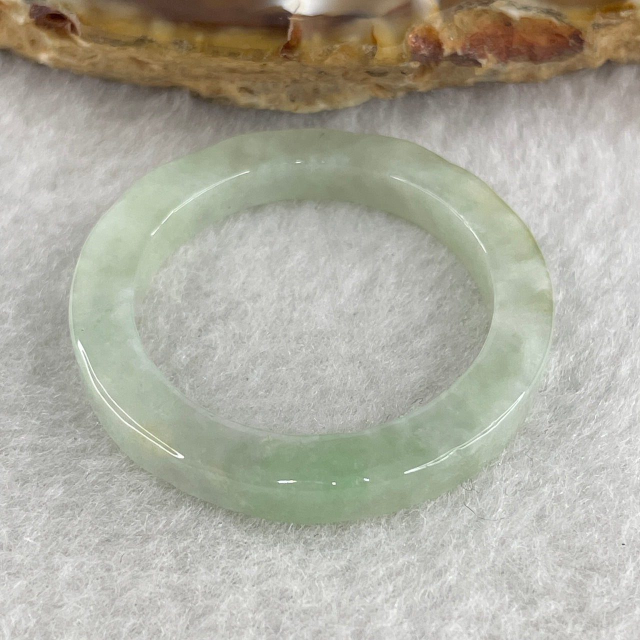 Natural Type A Green Jadeite Ring 5.02g 4.2 by 4.4mm US 15.4 HK 34.9 - Huangs Jadeite and Jewelry Pte Ltd