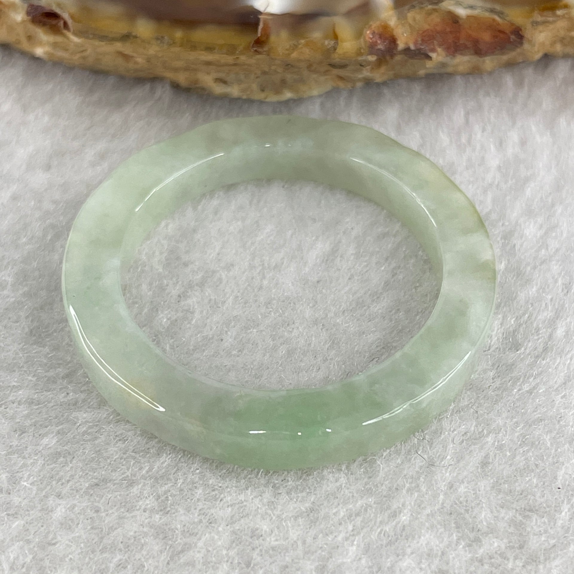 Natural Type A Green Jadeite Ring 5.02g 4.2 by 4.4mm US 15.4 HK 34.9 - Huangs Jadeite and Jewelry Pte Ltd