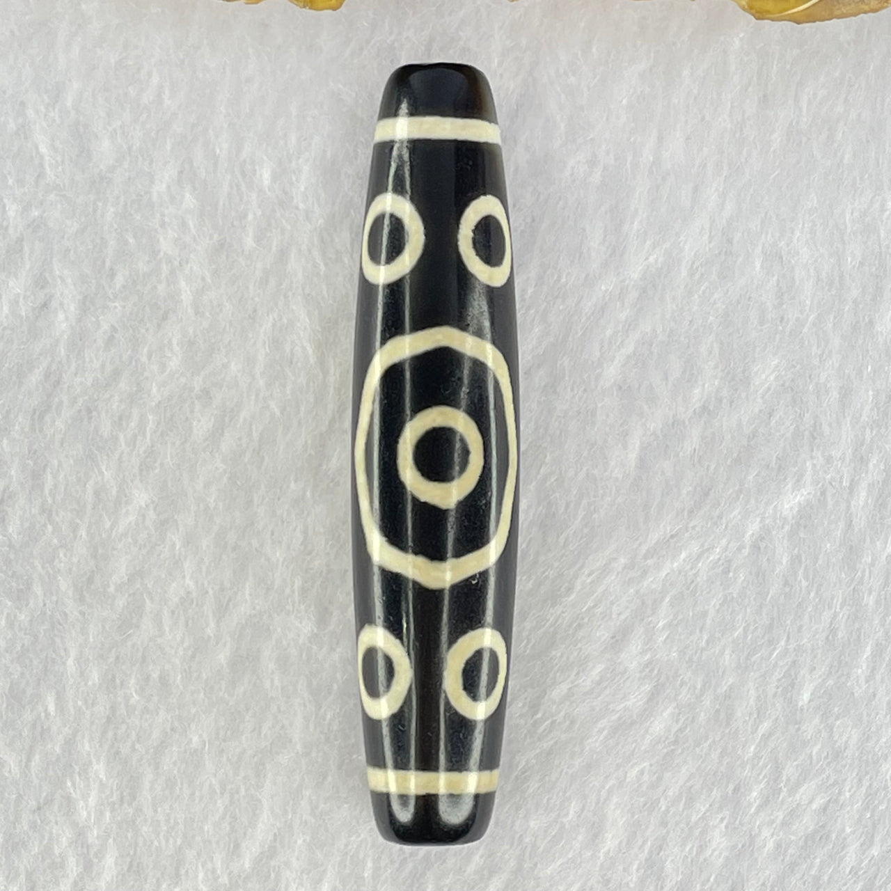 Natural Powerful Tibetan Old Oily Agate 13 Eyes Dzi Bead Heavenly Master (Tian Zhu) 十三眼天诛 14.33g 58.6 by 12.8mm - Huangs Jadeite and Jewelry Pte Ltd