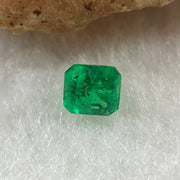 Natural Colombia Vivid Green Emerald (Beryl) Cut-Cornered Rectangular Step cut 0.41ct 4.4 by 4.1 by 3.2mm - Huangs Jadeite and Jewelry Pte Ltd