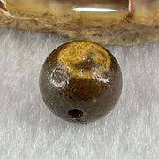 Natural Powerful Tibetan Old Oily Agate Yin Yang Bead Heavenly Master (Tian Zhu) 1.50g 10.1 by 10.5mm - Huangs Jadeite and Jewelry Pte Ltd