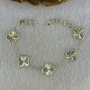 S9999 Sliver Clover Bracelet 13.37g 13.1 by 3.0mm 5pcs - Huangs Jadeite and Jewelry Pte Ltd