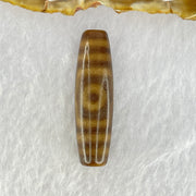 Natural Powerful Tibetan Old Oily Agate 3 Eyes Dzi Bead Heavenly Master (Tian Zhu) 三眼天诛 7.54g 39.5 by 11.4mm - Huangs Jadeite and Jewelry Pte Ltd