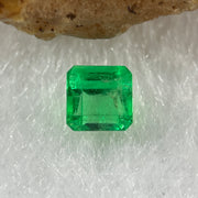 Natural Colombia Vivid Green Emerald (Beryl) Cut-Cornered Square Step cut 0.48ct 4.4 by 4.4 by 3.3mm - Huangs Jadeite and Jewelry Pte Ltd