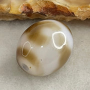 Natural Powerful Tibetan Old Oily Agate 3 Eyes Dzi Bead Heavenly Master (Tian Zhu) 三眼天诛 2.90g 14.1 by 12.1mm - Huangs Jadeite and Jewelry Pte Ltd