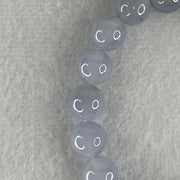 Certified High Grade Natural Type A Jelly Full Intense Lavender Jadeite Beads Bracelet 31.05g 16cm 10.1mm 20 Beads - Huangs Jadeite and Jewelry Pte Ltd