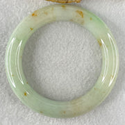 Type A Light Apple Green with Brownish Red Patches Jadeite Bangle 69.71g Internal Diameter 52.8mm 12.4 by 11.0mm (Close to Perfect) - Huangs Jadeite and Jewelry Pte Ltd