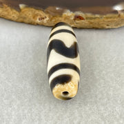 Natural Powerful Tibetan Old Oily Agate Tiger Tooth Daluo Dzi Bead Heavenly Master (Tian Zhu) 10.37g 39.3 by 12.9mm - Huangs Jadeite and Jewelry Pte Ltd