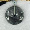 Type A Wuji Grey Jadeite Ping An Kou Donut Pendent 17.50g 32.8 by 8.2mm - Huangs Jadeite and Jewelry Pte Ltd
