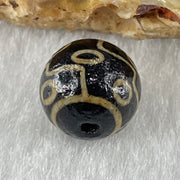 Natural Powerful Tibetan Old Oily Agate 9 Eyes Dzi Bead Heavenly Master (Tian Zhu) 九眼天诛 1.42g 10.0 by 10.3mm - Huangs Jadeite and Jewelry Pte Ltd