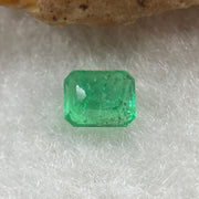 Natural Colombia Vivid Green Emerald (Beryl) Cut-Cornered Rectangular Step cut 0.43ct 5.0 by 4.0 by 2.6mm - Huangs Jadeite and Jewelry Pte Ltd