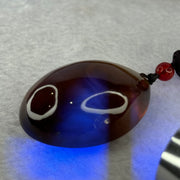 Natural Cognac with Red Amber Teardrop Shape Pendent 14.81g 44.9 by 30.5 by 19.0mm - Huangs Jadeite and Jewelry Pte Ltd