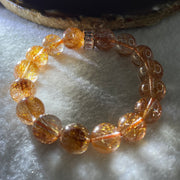Special Good Grade Natural Reddish Copper Rutilated Quartz Beads Bracelet 36.42g 15cm 11.9mm 16Beads - Huangs Jadeite and Jewelry Pte Ltd