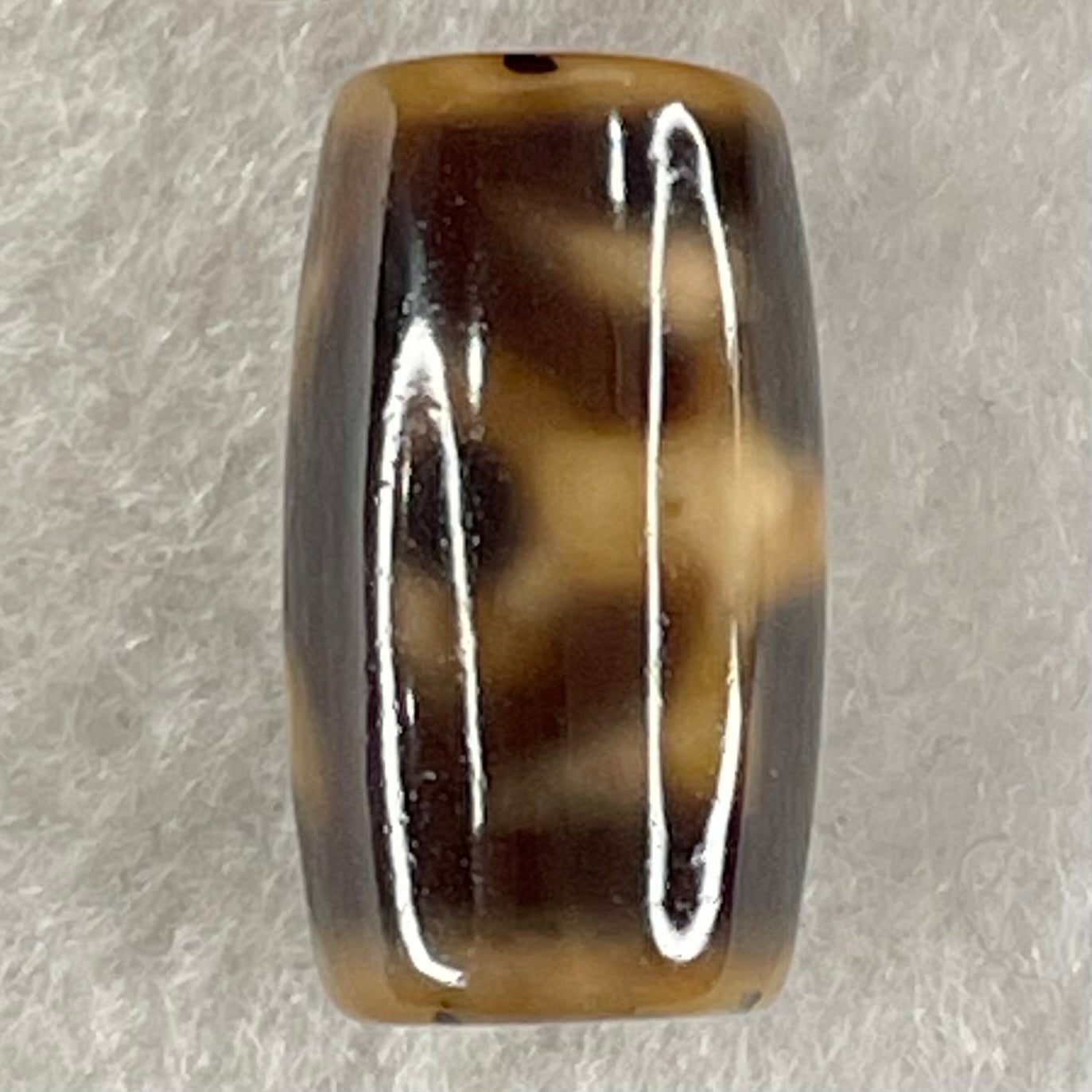 Natural Powerful Tibetan Old Oily Agate Patina Guiren Tairen Human Dzi Bead Totem Amulet Heavenly Master (Tian Zhu) 贵人天诛 4.86g 20.2 by 11.6mm - Huangs Jadeite and Jewelry Pte Ltd