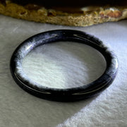 Type A Black Grey Wuji Jadeite Baby Bangle 14.39g Internal Diameter 40.3mm 5.9 by 6.2mm - Huangs Jadeite and Jewelry Pte Ltd