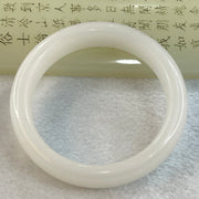 Transparent Black and Colourless Quartzite Yunan Jade Stone Bangle 天然白玉石手镯 Internal Diameter 60.8mm 65.70g 14.8 by 9.3 - Huangs Jadeite and Jewelry Pte Ltd