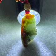 Natural Type A Brownish with Light Green Jadeite Spider on Foot Pendant 7.10g 26.8 by 13.8 by 10.0mm - Huangs Jadeite and Jewelry Pte Ltd