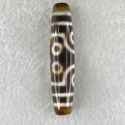 Natural Powerful Tibetan Old Oily Agate Zha Ji La Mu Female Cai Shen and 6 Eyes Dzi Bead Heavenly Master (Tian Zhu) 扎基拉姆女财神六眼天珠 13.32g 58.0 by 13.1mm - Huangs Jadeite and Jewelry Pte Ltd