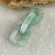 Type A Blueish Green with Faint White Jadeite Rolo Link Chain for Setting 2.41g 15.1 by 10.2 by 3.3mm - Huangs Jadeite and Jewelry Pte Ltd