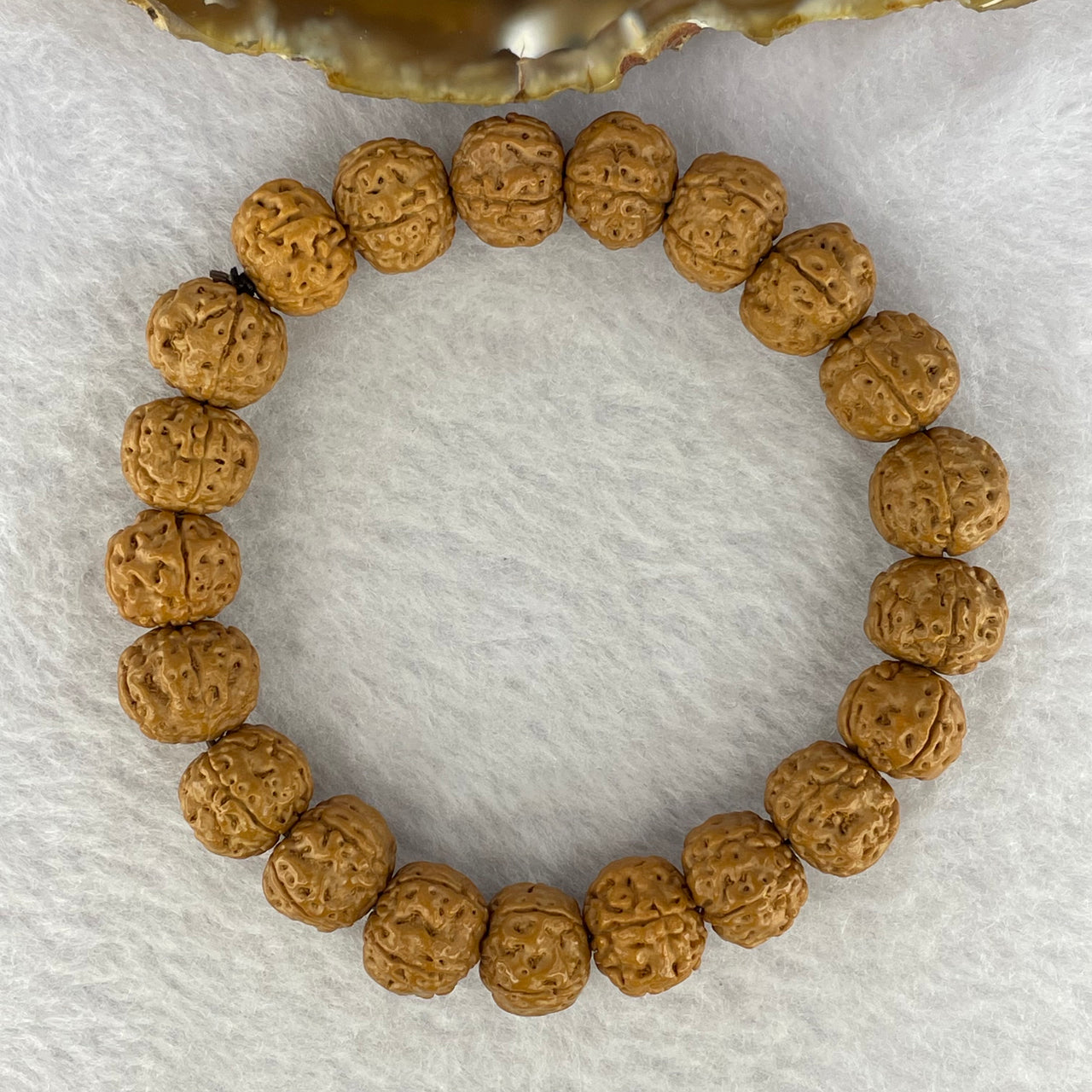 Natural Bodhi Rudraksha Seed Mala 金风 Beads Bracelet 16.07g 11.9 mm 21 Beads - Huangs Jadeite and Jewelry Pte Ltd