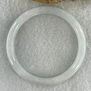 Type A Natural Light Green with Faint Lavender Jadeite Bangle 25.54g Internal Diameter 55.9mm 7.6 by 6.9mm (Very Slight Internal Lines) - Huangs Jadeite and Jewelry Pte Ltd