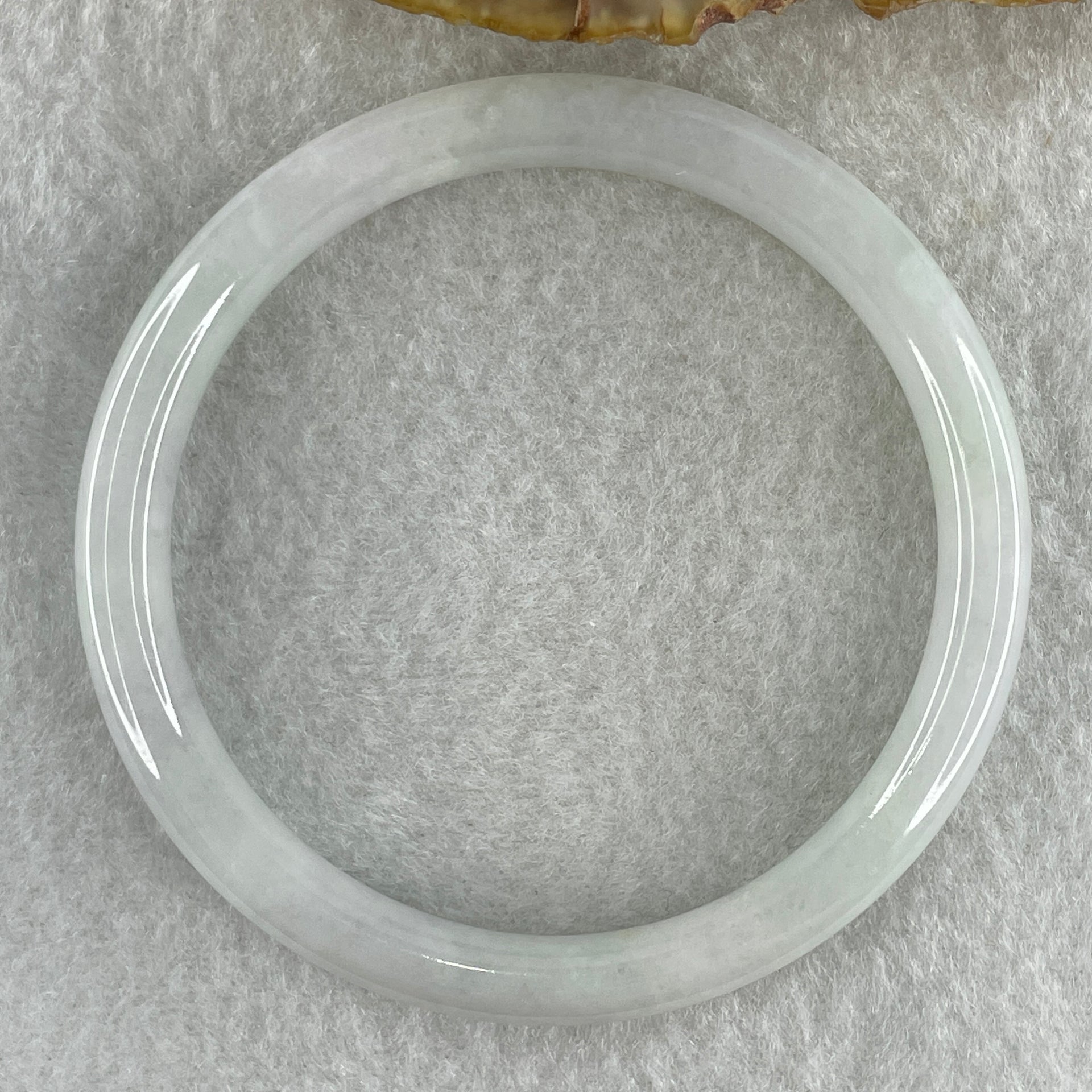 Type A Natural Light Green with Faint Lavender Jadeite Bangle 25.54g Internal Diameter 55.9mm 7.6 by 6.9mm (Very Slight Internal Lines) - Huangs Jadeite and Jewelry Pte Ltd