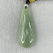 Natural Type A Light Green Jadeite People Seeking for Enlightenment Pendant 48.13g 70.6 by 28.5 by 13.8mm - Huangs Jadeite and Jewelry Pte Ltd