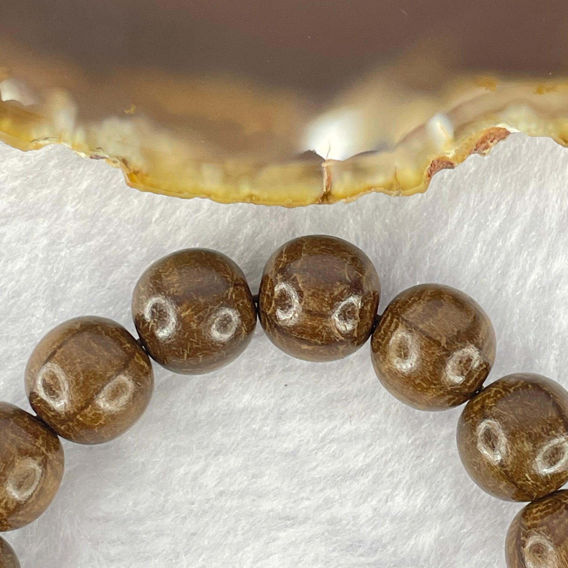 Natural Six Way Wooden Beads Bracelet 六道木手链 10.90g 17cm 10.7mm 19 Beads - Huangs Jadeite and Jewelry Pte Ltd