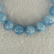 Natural Aquamarine Beads Bracelet 48.94g 19cm 12.9mm 17 Beads - Huangs Jadeite and Jewelry Pte Ltd