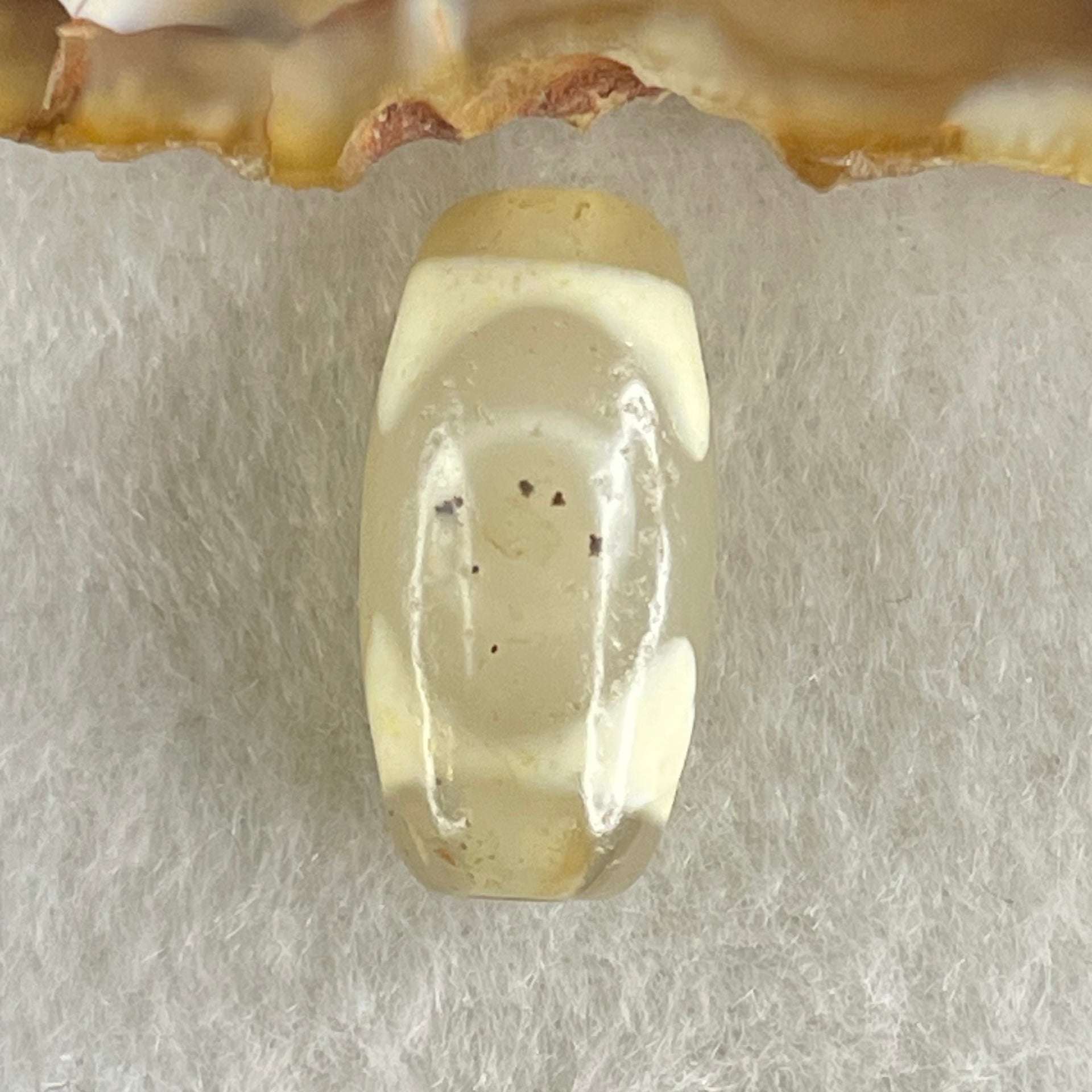 Natural Powerful Tibetan Old Oily Agate 3 Eyes Dzi Bead Heavenly Master (Tian Zhu) 三眼天诛 2.97g 20.1 by 10.2mm - Huangs Jadeite and Jewelry Pte Ltd