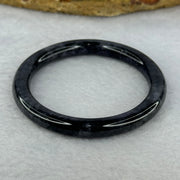 Type A Black Grey Wuji Jadeite Baby Bangle 14.39g Internal Diameter 40.3mm 5.9 by 6.2mm - Huangs Jadeite and Jewelry Pte Ltd